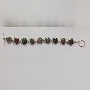 Vintage-Inspired Toggle Bracelet with Gold- and Silver-Tone Metal